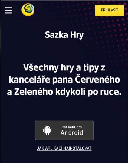 Stažení mobilní aplikace