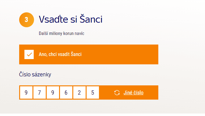 Vyberte, jestli chcete vsadit i Šanci