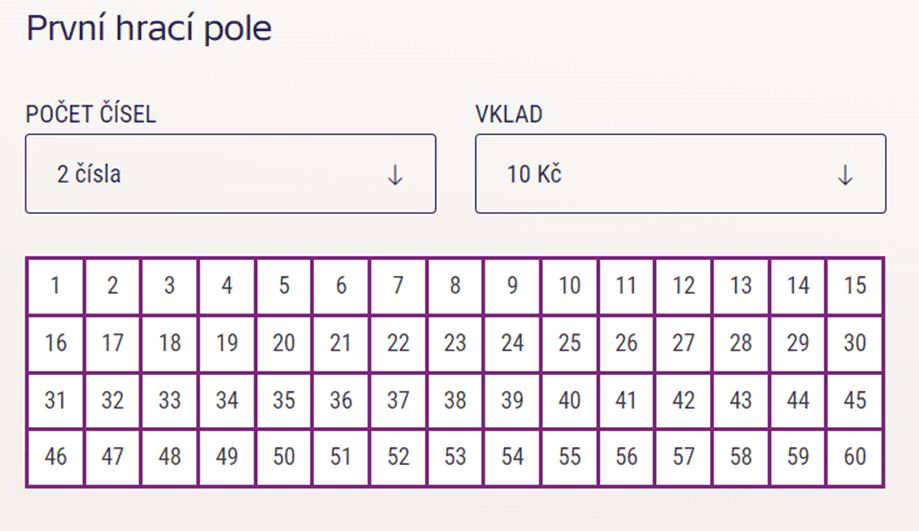 Vyplňte parametry ze vsazené sázenky