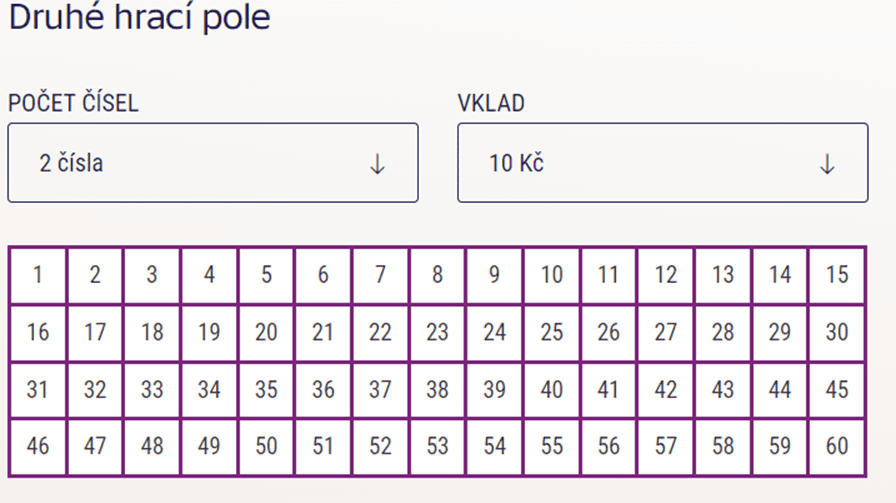 Pokud jste vsadili dvě pole, vyplňte údaje také zde